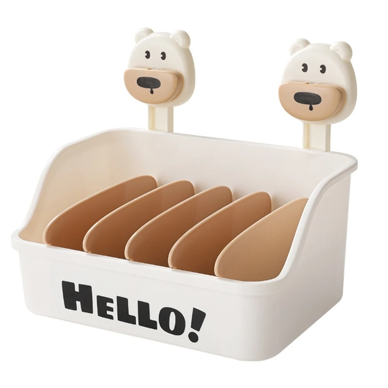

4X7B Wall-Mounted Multifunctional Condiment Storage Rack Plastic Bathroom