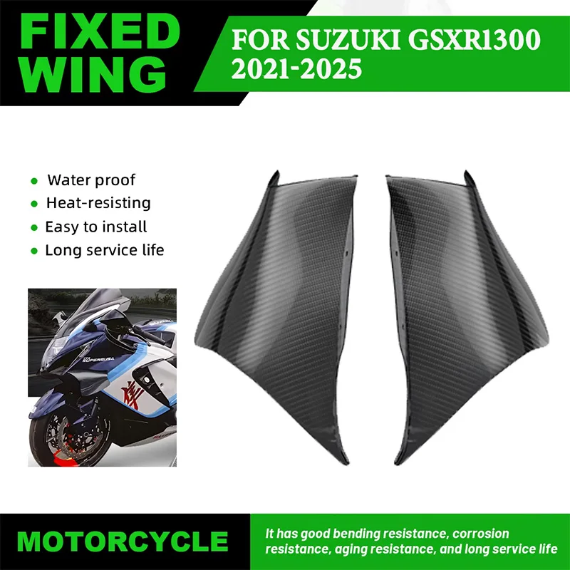 

Suitable for Suzuki GSXR1300 2021-2025 22 23 24 motorcycle windshield aerodynamic wings, carbon fiber ailerons, and fixed wings