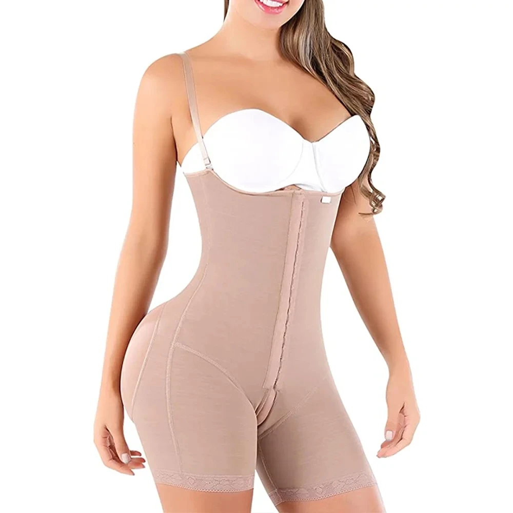 

Women's Corset Triple Control Shapewear With Straps Firm Hook And Eye Waist Trainer​ Underwear OpenBust Bodysuit Plus Size Faja