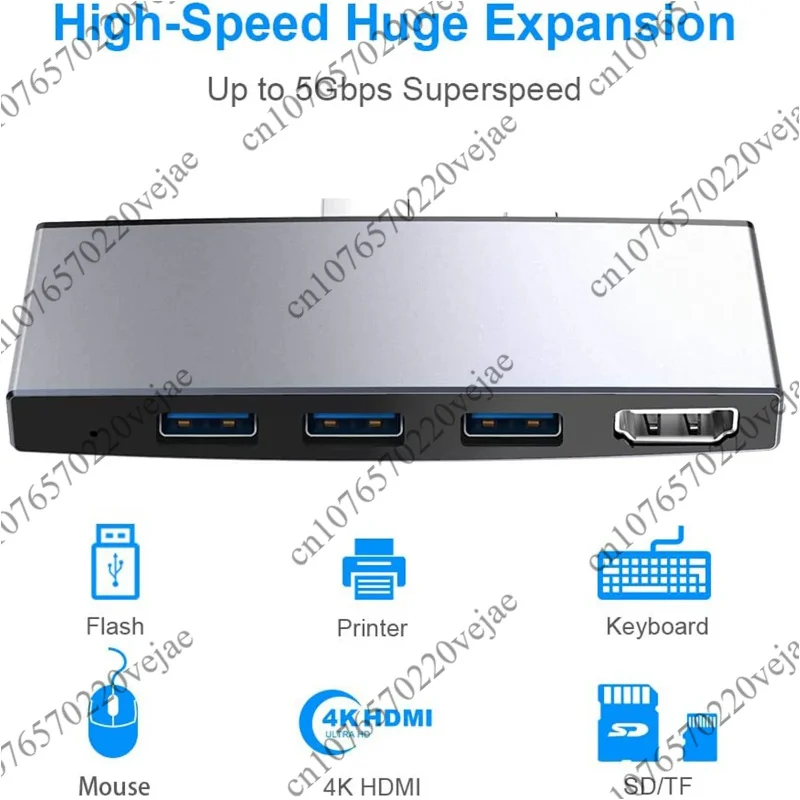 Suitable  Docking Station Compatible with Surface Pro 4/5/6 USB 3.0 Hub SD/TF HDMI 4K RJ45