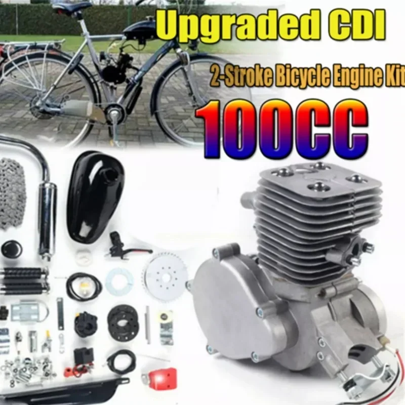 100cc Full Set Bicycle Engine Kit Petrol Gas Motor 36/48 Tooth Sprocket