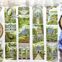 Garden Castle Journal Background PET Washi Tape