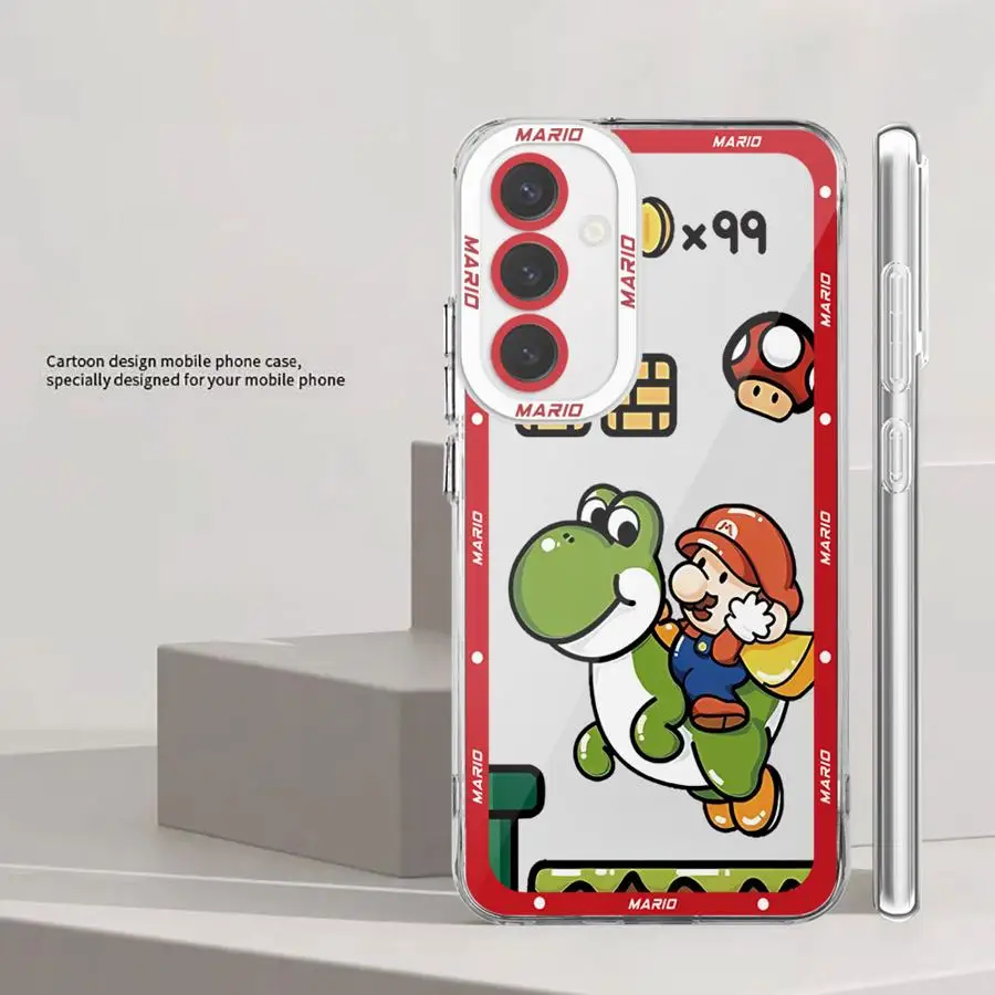 Cute Supers M-Marios Cartoon Soft Phone Case for Samsung Galaxy A72 A52 A32 A22 5G A12 A21s A51 A71 A50 A31 Clear Cover