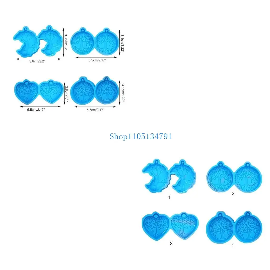 98-км-1-4pcs-зеркальное-дерево