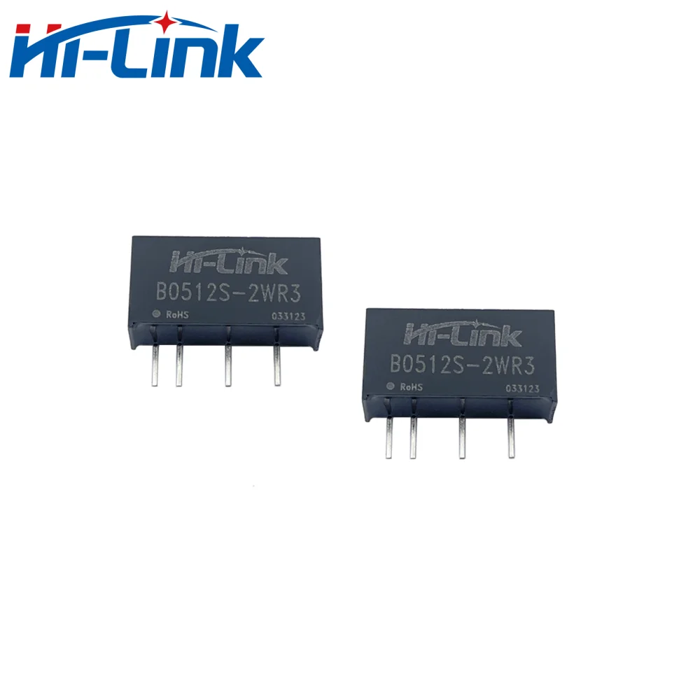 Hi-Link 5V to 3.3/5/9/12/15/24V 2W Output DCDC Power Supply Module Ultra Small DC DC Step Down Boost Up Converter B0505S-2WR3