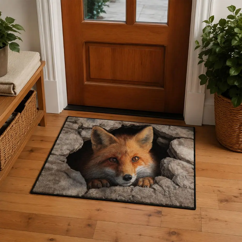 2D Flat Optical Illusion Doormat Non-slip Water-absorbing Bathroom Carpet Abrasion-resistant Durable Bedroom Door Rug Home Decor