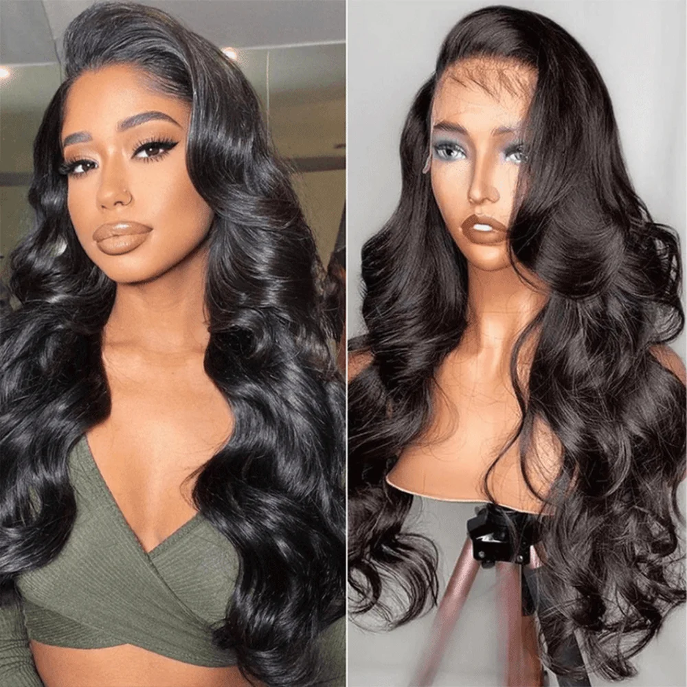

Body Wave HD Transparent Lace Front Wig 200% density 13x4 Pe-plucked Glueless Small/ Large Cap Lace Frontal Human Hair Wigs
