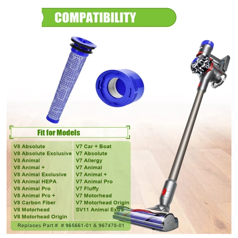 ABUD-для Dyson V7 V8 ручной пылесос пылесборник бытовые запасные части ведро для пыли + задний фильтр + предварительный фильтр