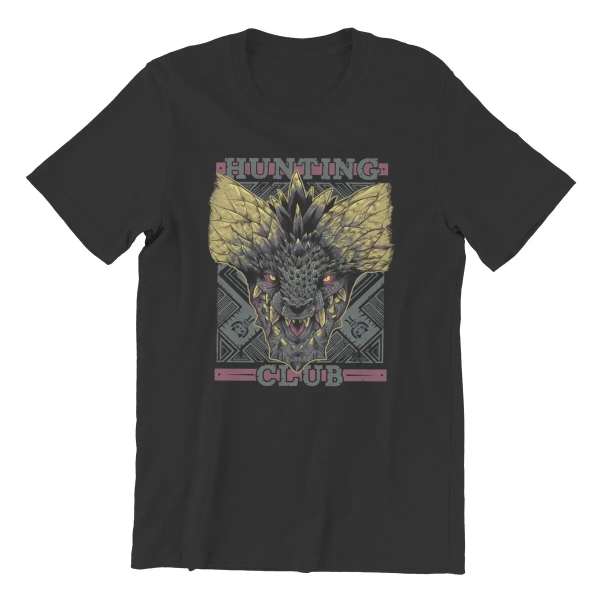 Monsterjager Wereldjacht Club Nergigante Unisex T-Shirt Voor Heren 100% Katoen Vrije Tijd T-Shirt Rpg Game Tee Tops Zomer