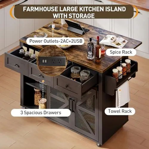 Thumbnail 4 - #8 Low Price Kitchen Island Carts Deals