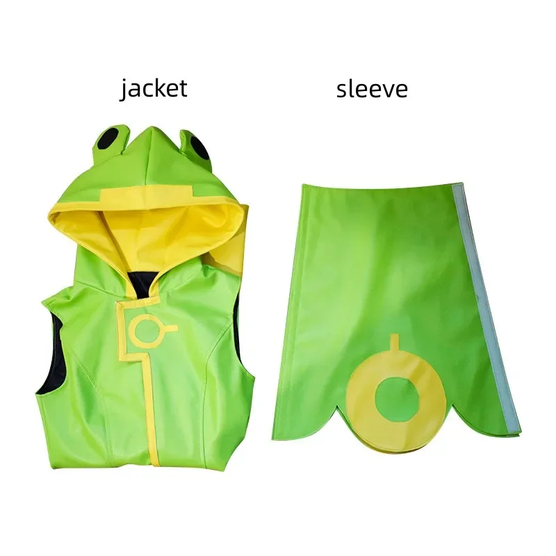 جديد 2025 أنيمي كينوموتو ماجيك بطاقة الآسر كاردكابتور ساكورا CCS تأثيري حلي شعر مستعار الأخضر الضفدع ملابس ضد المطر الكبار الطفل HQAQ4