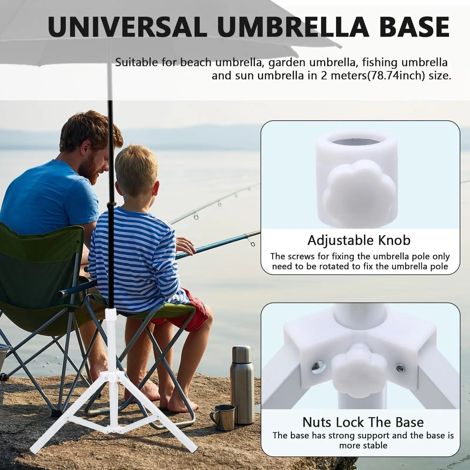 Beach Umbrella Stand Base Umbrella Base Holder Parasol Multipurpose Foldable Sun Support for Yard Outside Lawn Beach Backyard