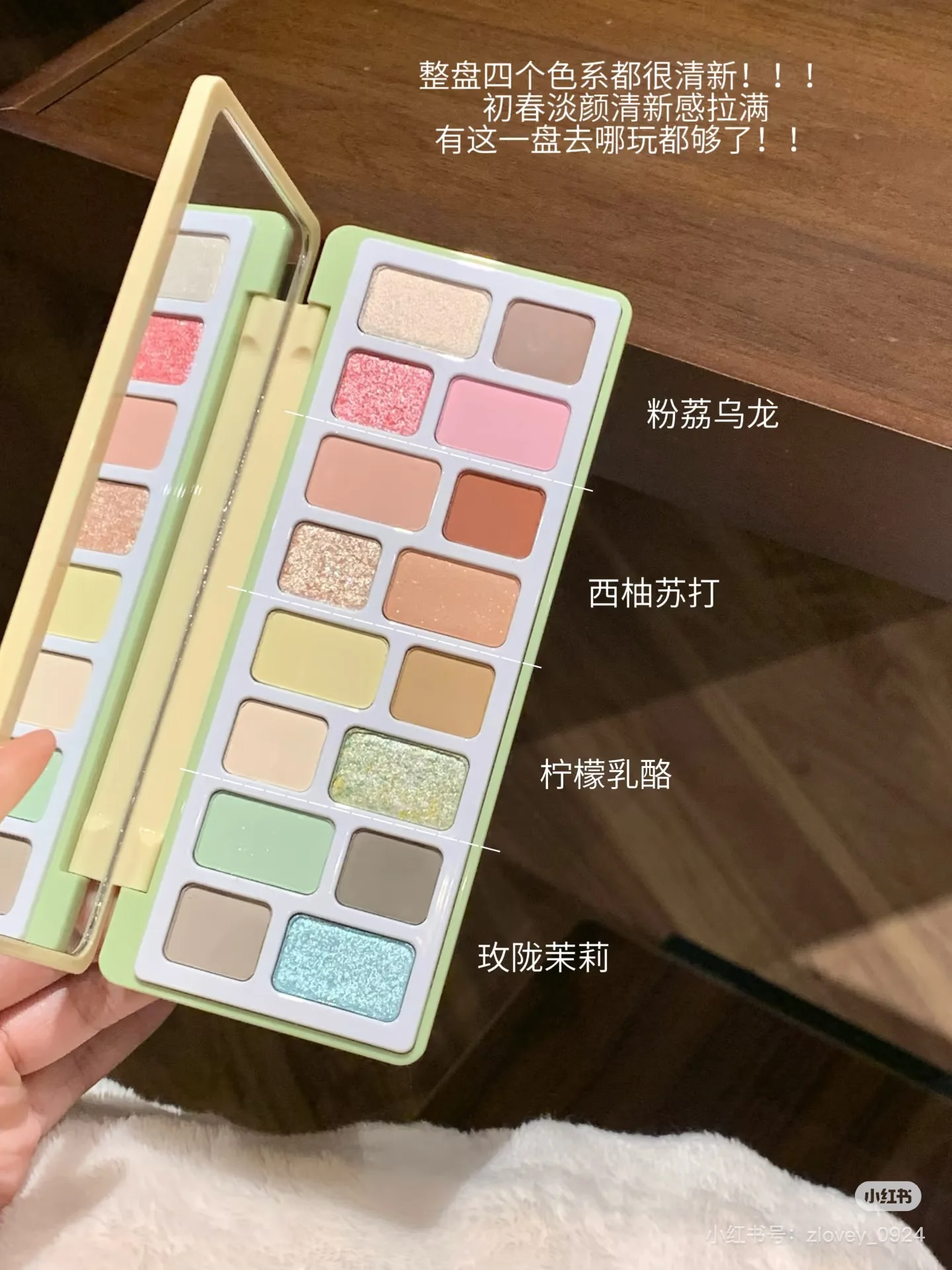 Qianyan Cosmetics 16 Colors Pink Brown Cowboy Blue Smoky Eyeshadow Christmas Multicolor Matte Pearl Eye Delicate Makeup Palette