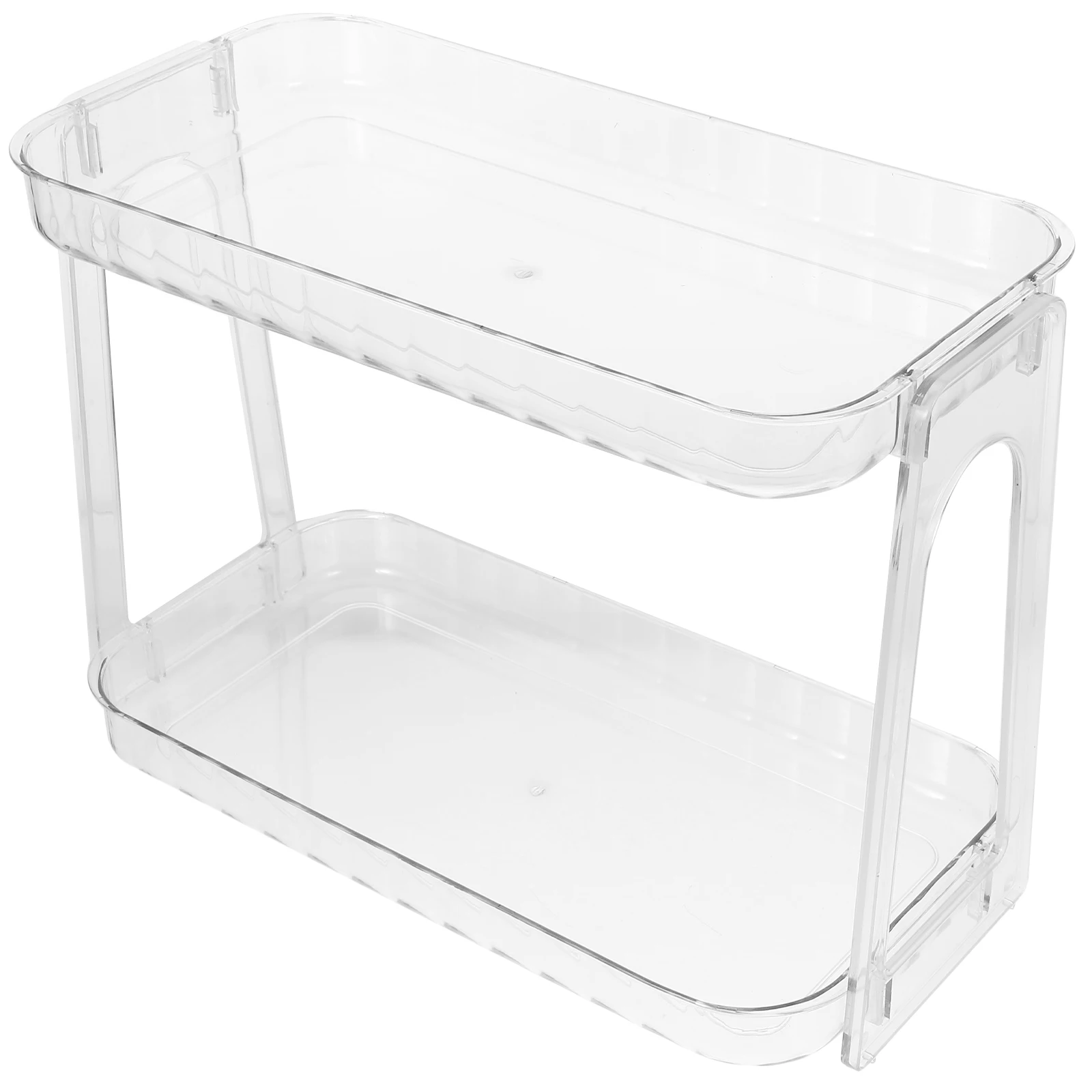 

Transparent 2 Tier Storage Shelf PET Material Bathroom Tray Rack Countertop Makeup ganizer Vanity Accessories Holder