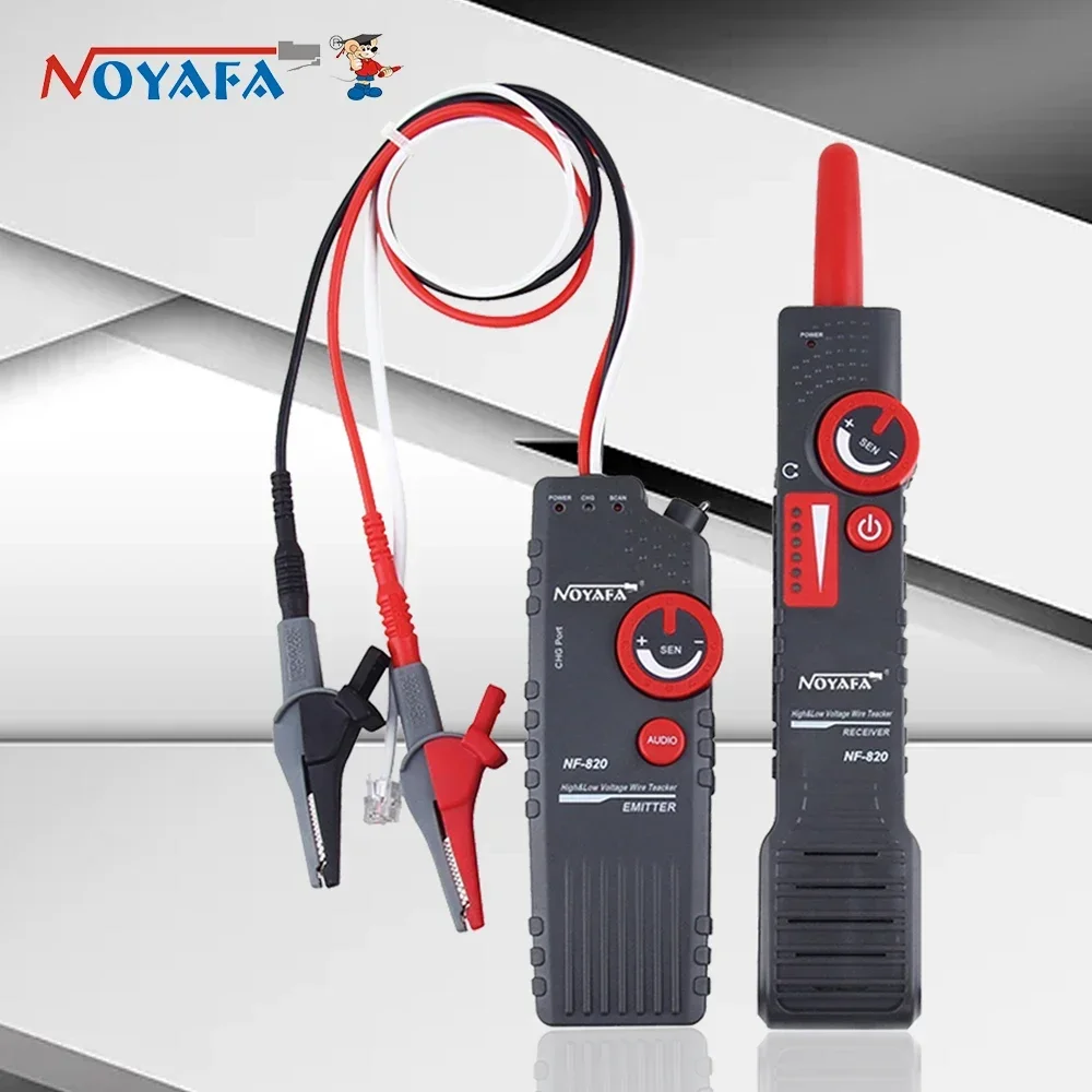 Multifunction NOYAFA NF-820 Cable Finder, Underground Wire Locator, Anti-Interference High Low Voltage Network Wire Tracker
