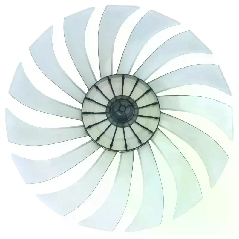 14 Inch Floor Fan Table Fan Blade With Nut Cover Household Silent Fan Blade Plastic Propeller Fan Blade 15 Leaves