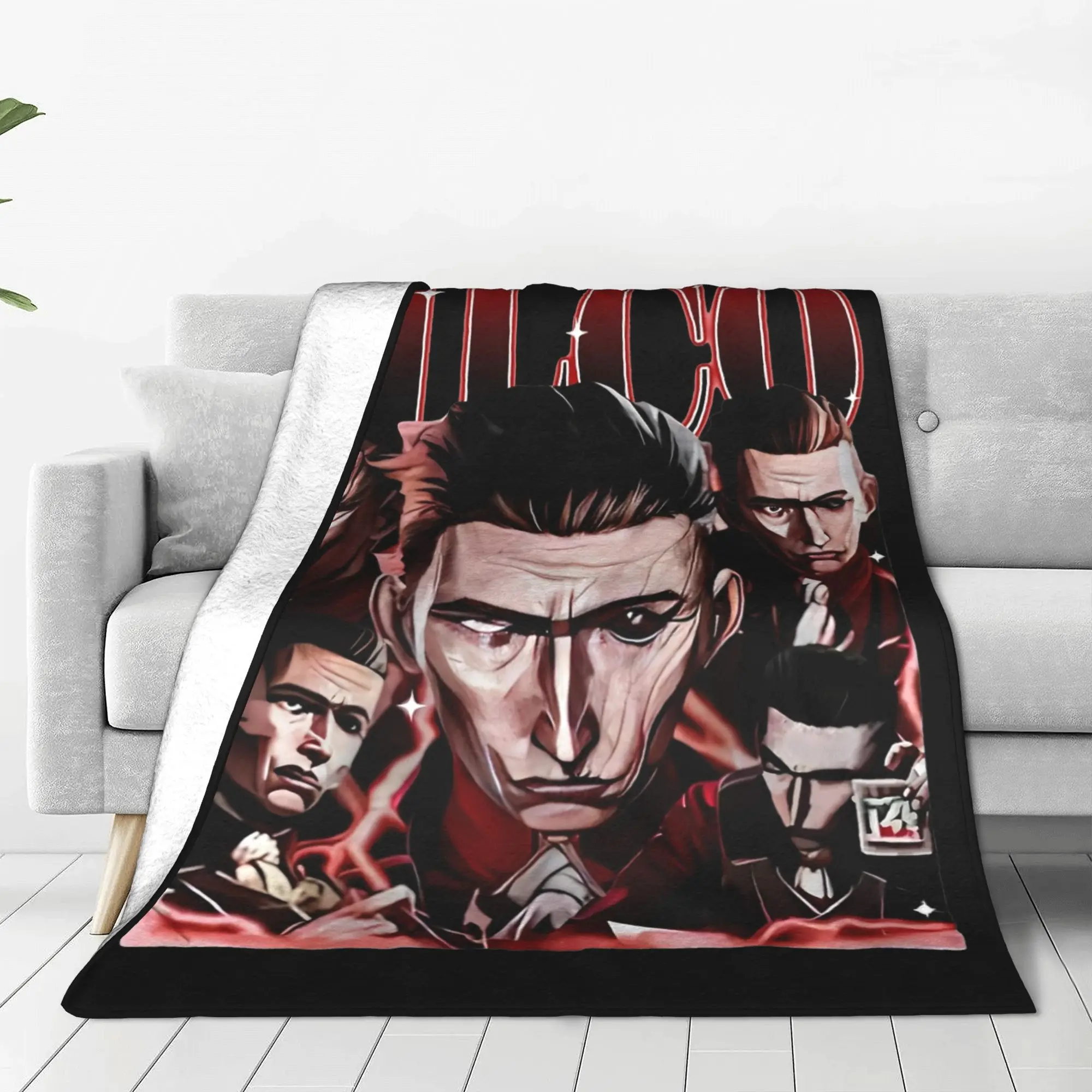 Silco Arcane Dark Villain Blankets Velvet L-Leagues of Legend Multi-function Super Warm Throw Blankets for Sofa Car Bedspreads