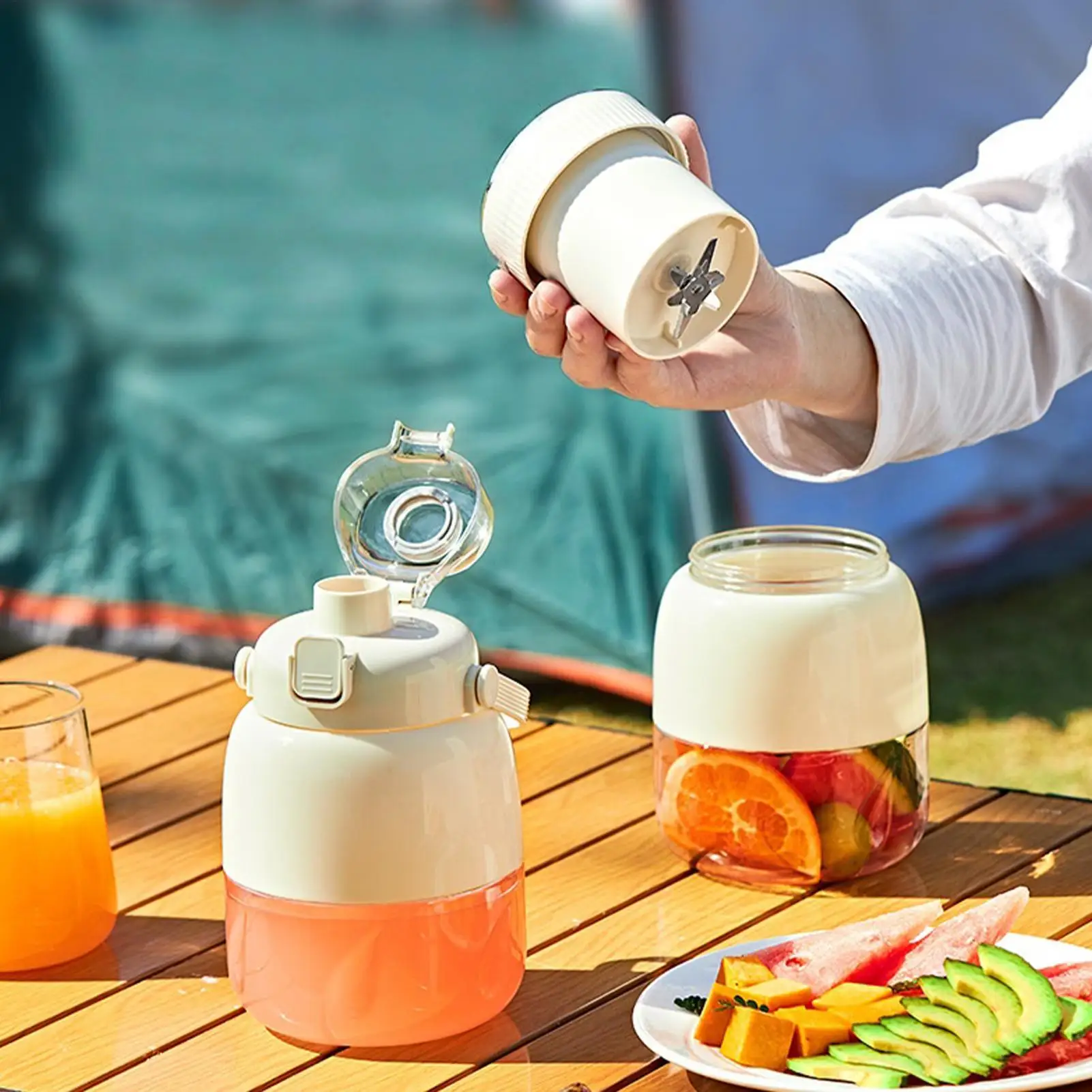 

Personal Juicer Cup Personal Juicer Bottle With Handle Large Capacity 800ml Electric Fruit Mixer Machine For Citrus Lemon Lime