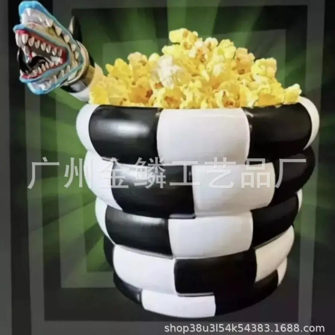 New creative resin flowerpot, sandworm potted plant, andworm bucket, parody popcorn bucket, desktop decoration craft ornament