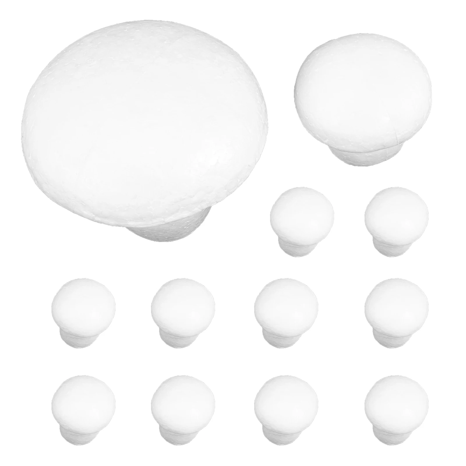 12Pcs Blank Foam Mushroom Models Unpainted DIY Craft Kids Painting Supplies for Garden Decor Foam for Crafts Kids DIY Supplies