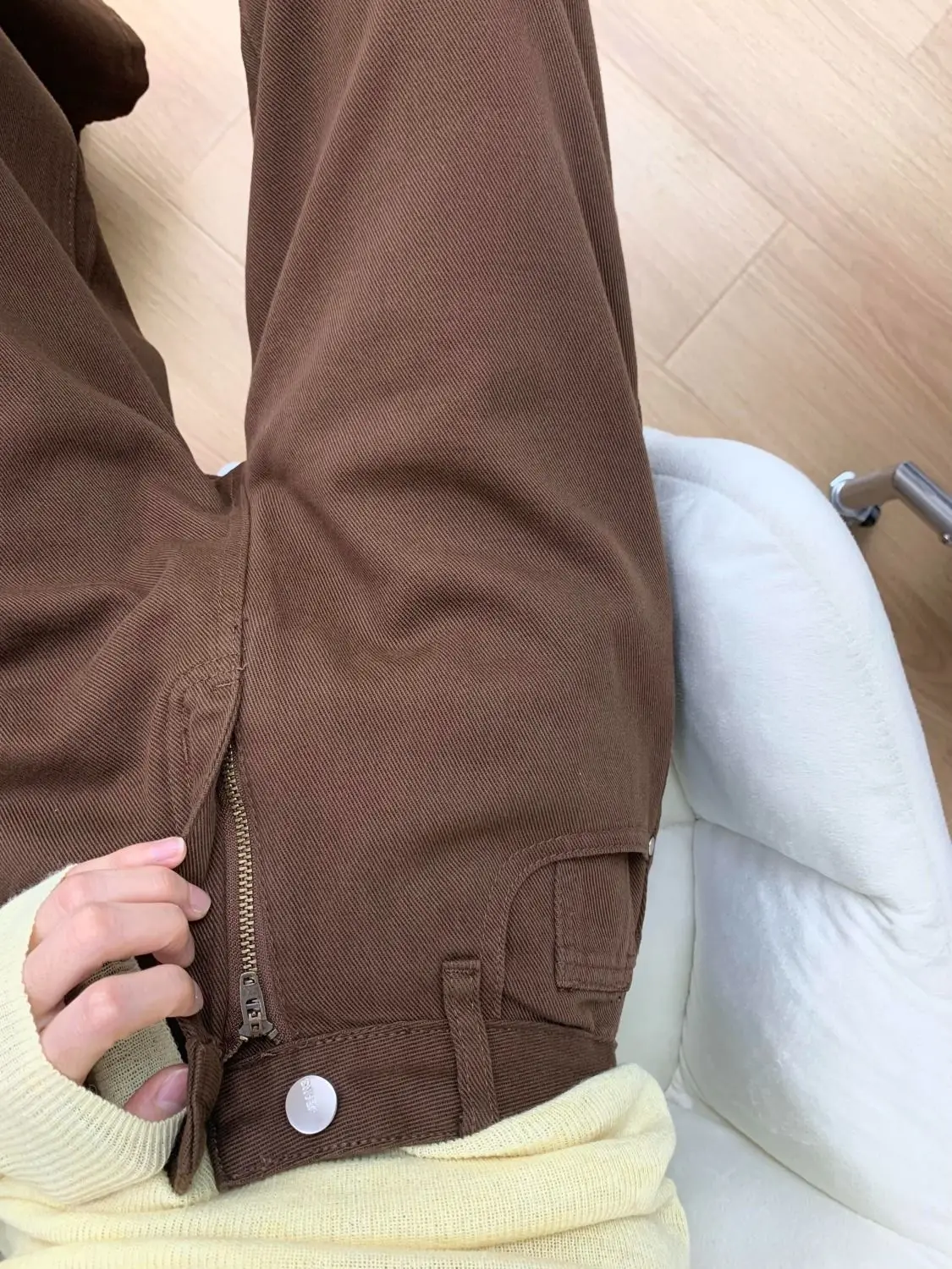 جينز أمريكي أنيق عتيق بخصر عالٍ للنساء موضة جديدة مريحة ثنيات مستقيمة الساق طول الأرض سروال دينم متعدد الاستخدامات