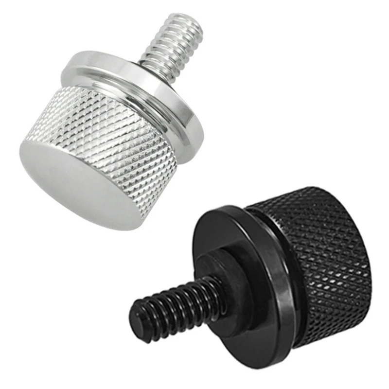 Motorcycle Bolt 6 mm Metal Screw Set with Knurled Grip Head for Seat Replacement and Routine Garage Upkeep 68UF