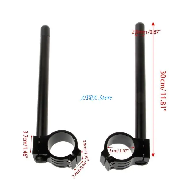 

U13C Universal Fitment Clip On Regular Handlebars for 50mm Fork Tubes Motorcycle Fixed Handle Bar Clipons Corrosion Resistant