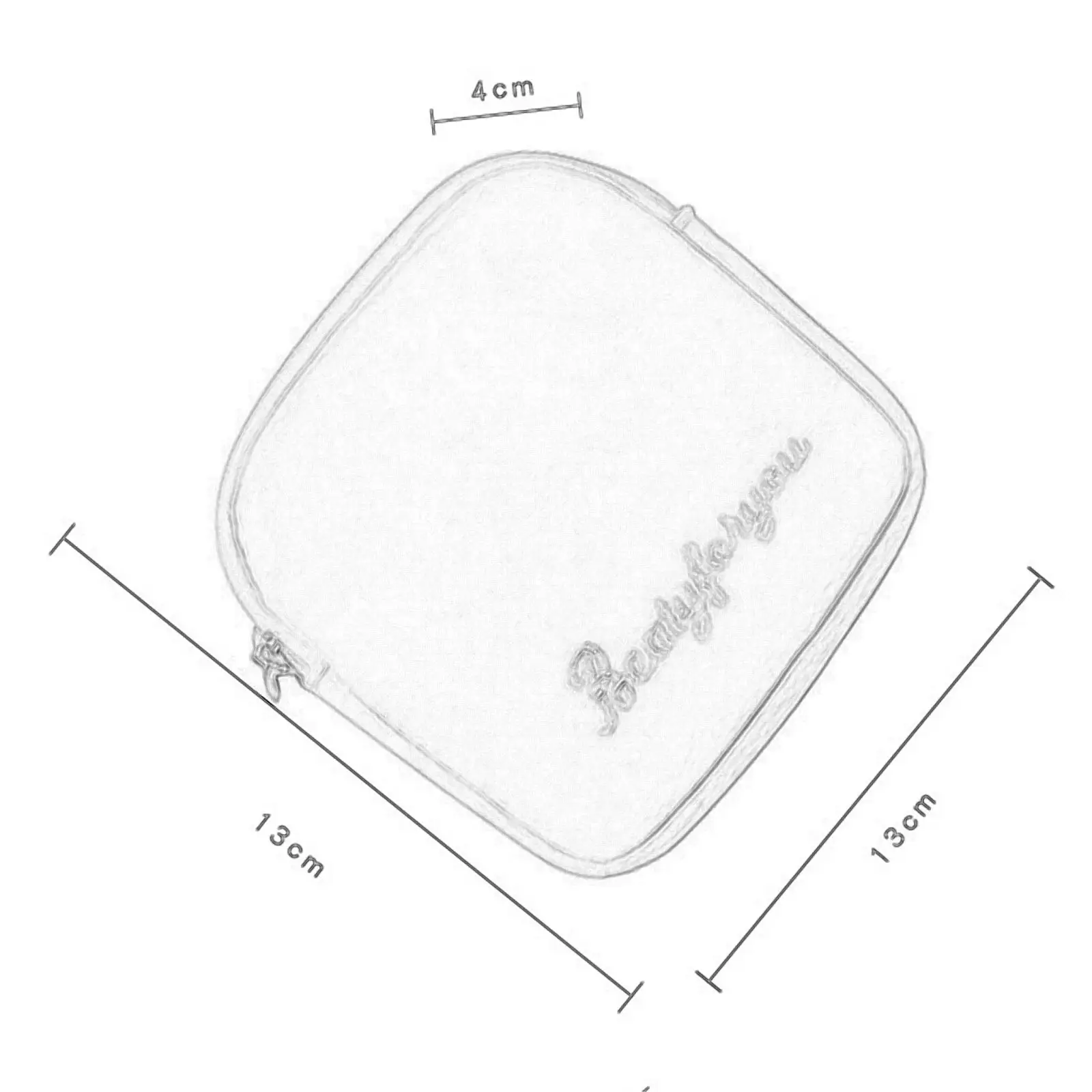 Portable Period Pouch Flocking Zipper Sanitary Bag Reusable Pad Storage for Women Girls Teens