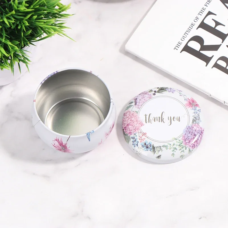 1PC 12Styles Empty Tinplate Box Tins Cans Jars Containers Wicks Sticker Centering for Aroma Essential Oil Soy Candle Supplies