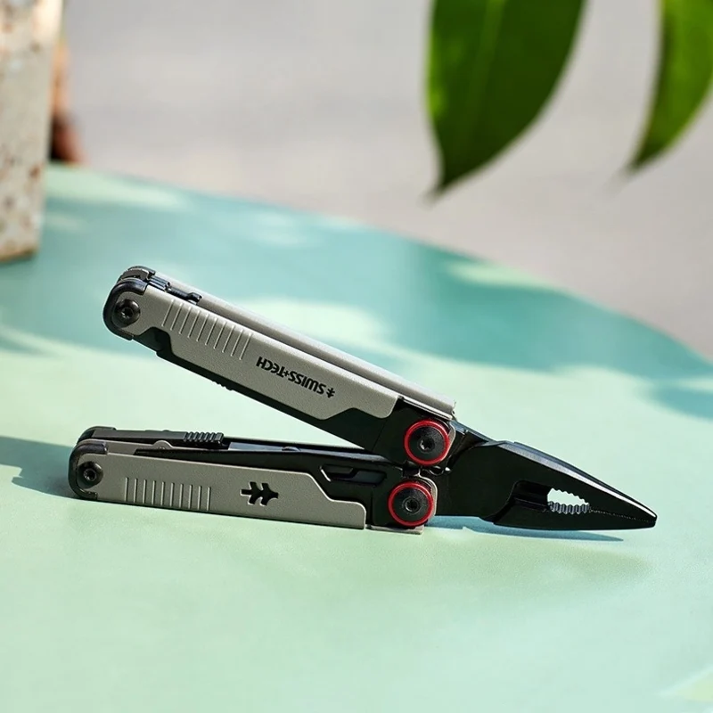 SWISS TECH 16in1 Multitool EDC Camping Equipment Tactical Survival Hunting Outdoor Hiking Pocketknife Folding Pliers