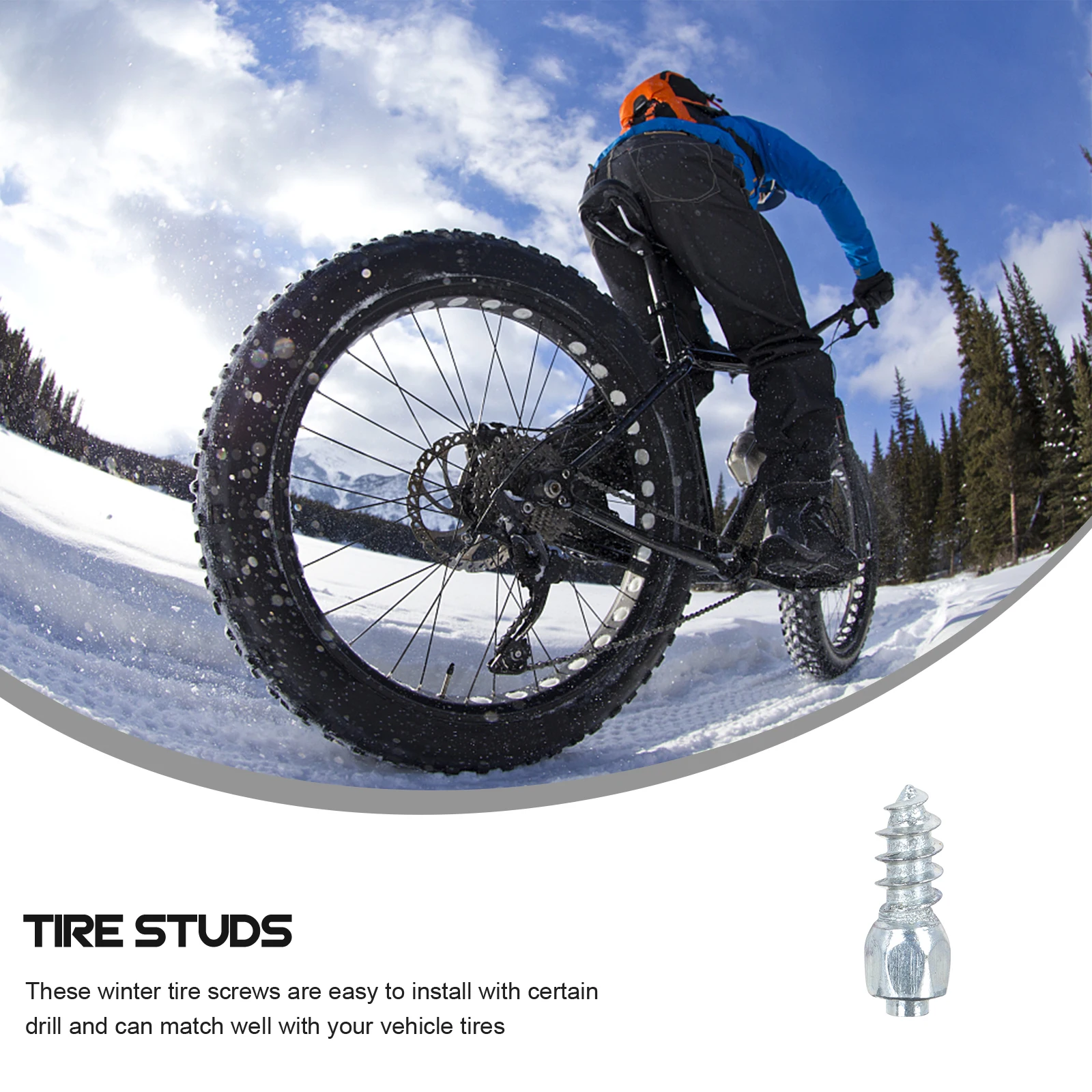 

100Pcs Anti-Slip Screw Tire Studs Alloy Winter Tires Spikes Durable Professional Design Screw Tire Studs Car Tyre