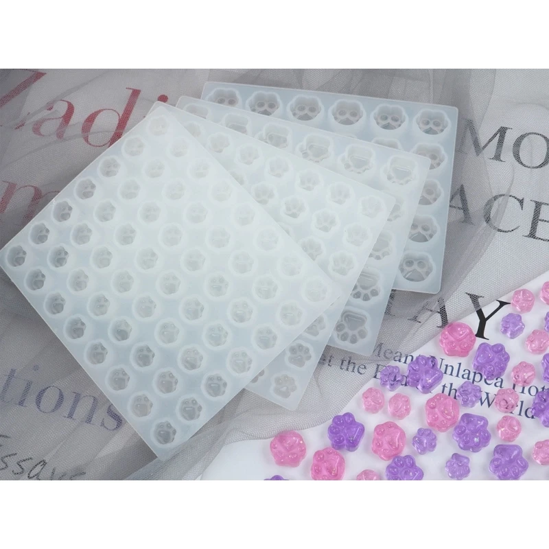 Moldes silicone para garra gato, feitos à mão, faça você mesmo, pastilha cera pata animal, resina epóxi, dropship