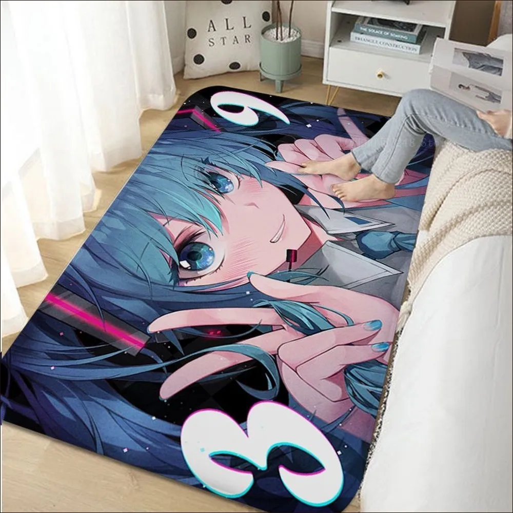 Hatsune anime M-Miku Floor Mat Hallway Carpet Retro Multiple Choice Living Room Kitchen Rug Non-Slip Welcome Rug