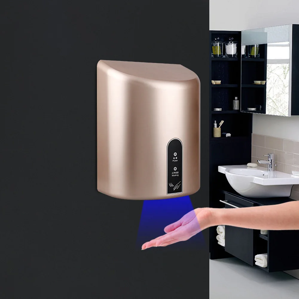 Commercial Full Automatic Hand Dryer High-speed Hand Drying Machine Hot and Cold Air Bathroom Hot Air Wind Blower
