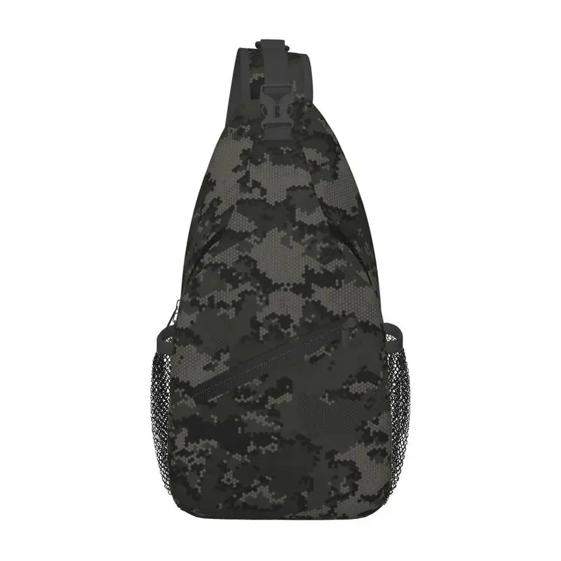 

Custom Blackout Alpha Zulu Camouflage Camo Sling Chest Bag Casual Shoulder Crossbody Backpack for Men Traveling Daypack