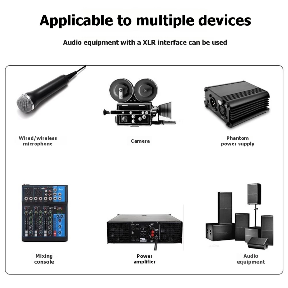 Câble DMX512 de 10 pieds, 2 pièces, câbles flexibles XLR à 3 broches plaqués or mâle à femelle pour microphone, éclairage de scè