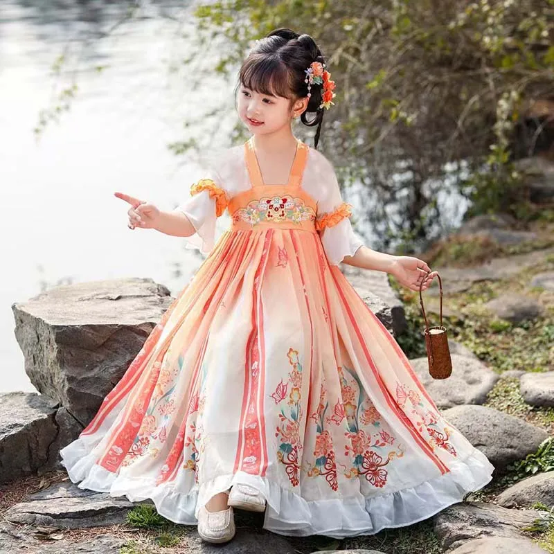 

New retro Chinese Hanfu girls' dress