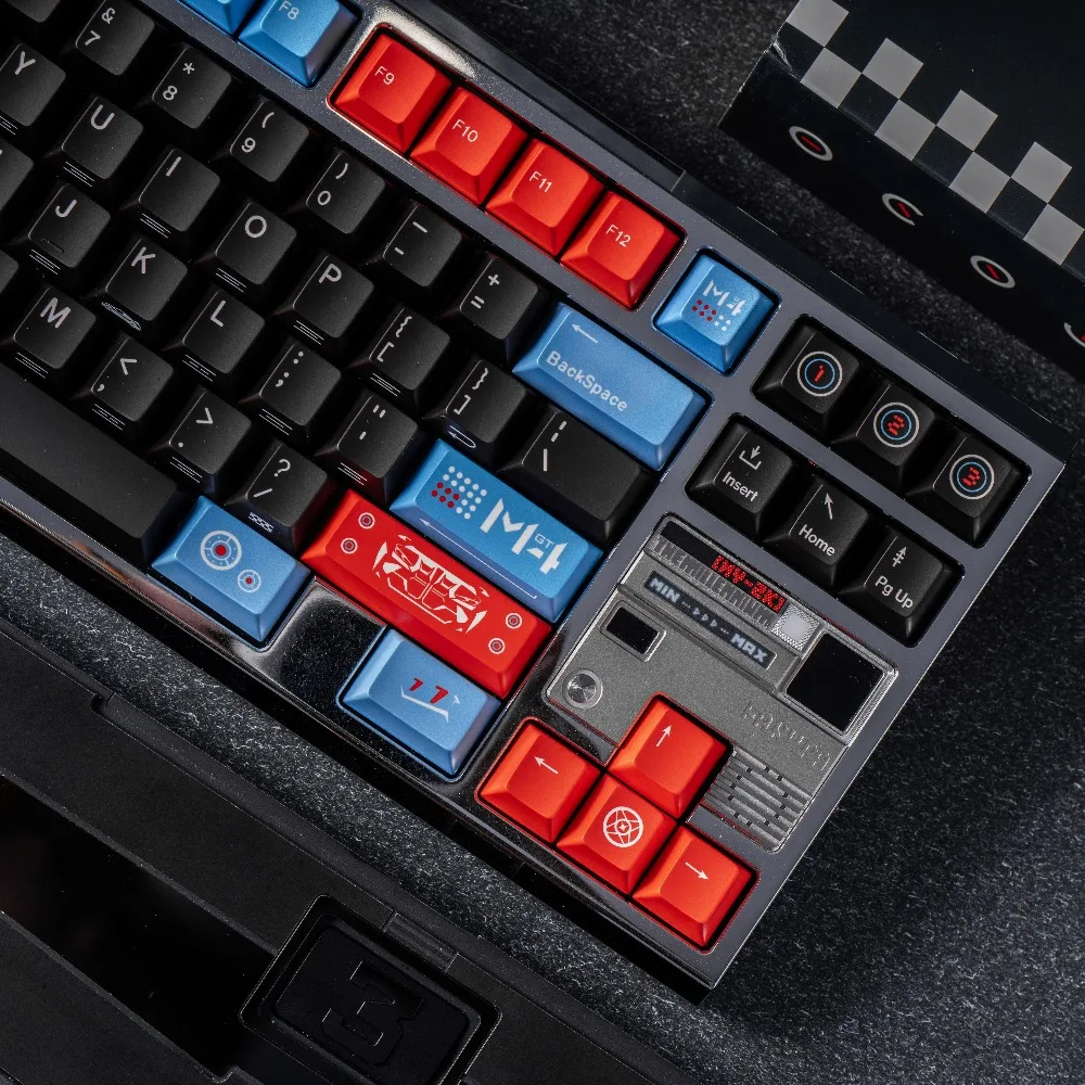 

MonsterLab M4GT4 Racing Theme Keycap 174key PBT Custom Metallic Paint Keyboard Cap Cherry Profile KeyCap for Mechanical Keyboard