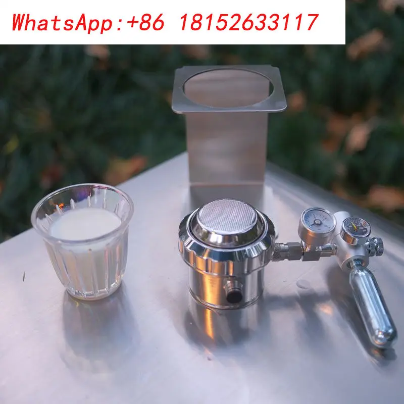 ماكينة القهوة الهوائية، ماكينة اسبريسو، محمولة، ماكينة القهوة المنزلية 58 مم للتخييم في الهواء الطلق، مم صغير