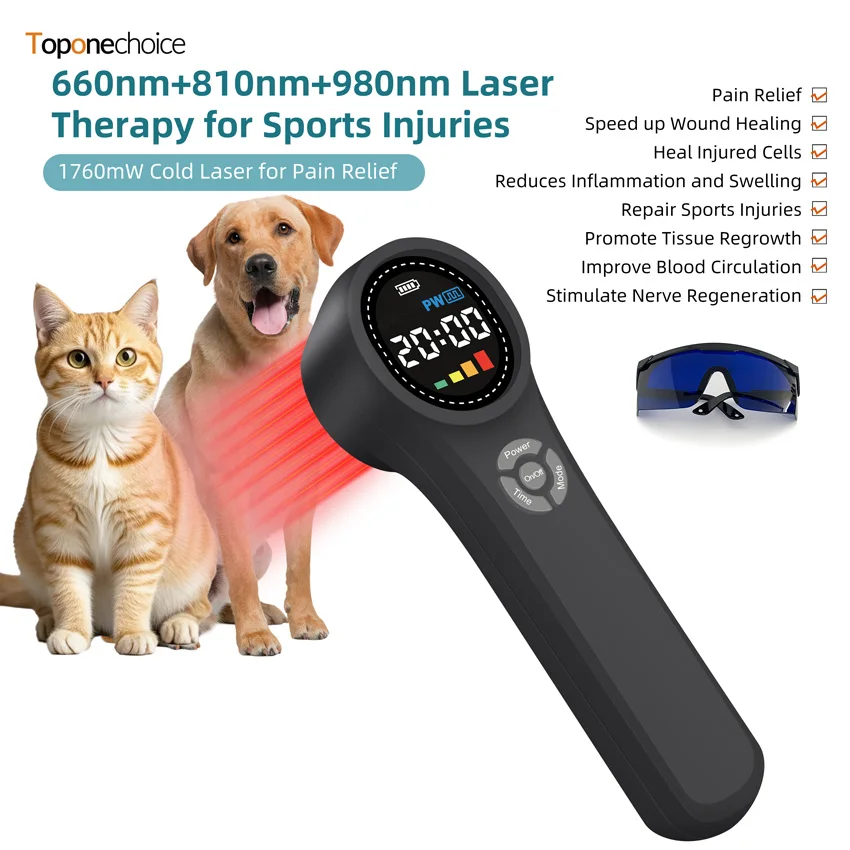 

16x660nm+4x810nm+4x980nm Physiotherapy Equipment Cold Laser Therapy Near Infrared Red Light Waist Back Neck Pain Relief