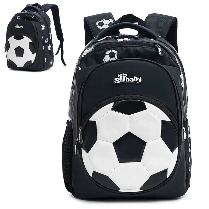 

Футбольный рюкзак, спортивный футбольный рюкзак большой вместимости, несколько отделений, трехмерный футбольный узор.