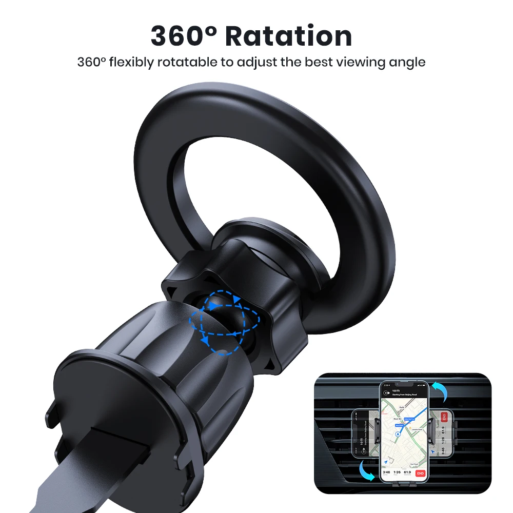 TOPK for Magsafe Car Mount,Magnetic Phone Holder for Car Air Vent Phone Holder Mount 360° Rotation Phone Holders for iPhone 15 image 4