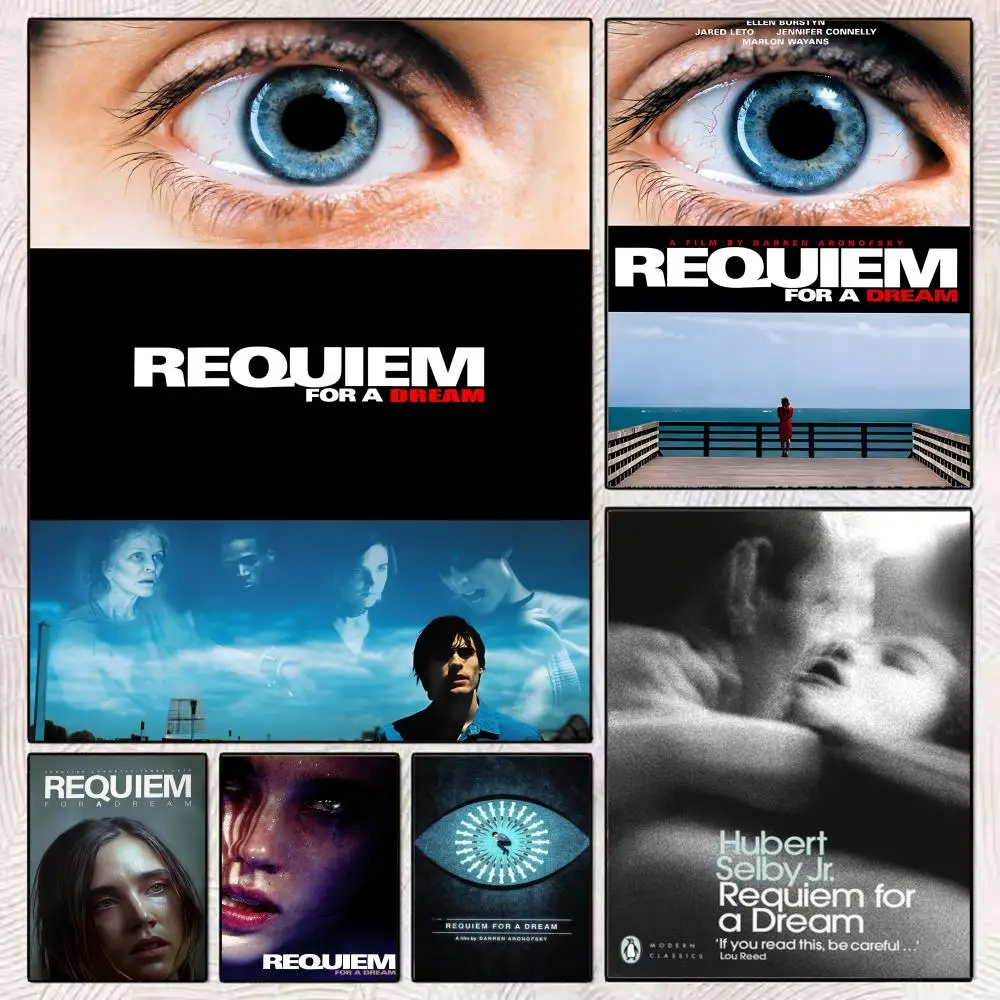 Drama R-Requiem for a D-Dream Painting Calligraphy Aesthetic Canvas Wall Poster Modern Room Bedroom Cafe Wall Artwork