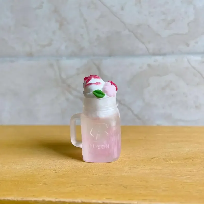 1 قطعة دمية مصغرة الآيس كريم محاكاة مشروب الجليد لعبة مجسمة ل إكسسوارات دمي الحلوى متجر الديكور الاطفال هدية