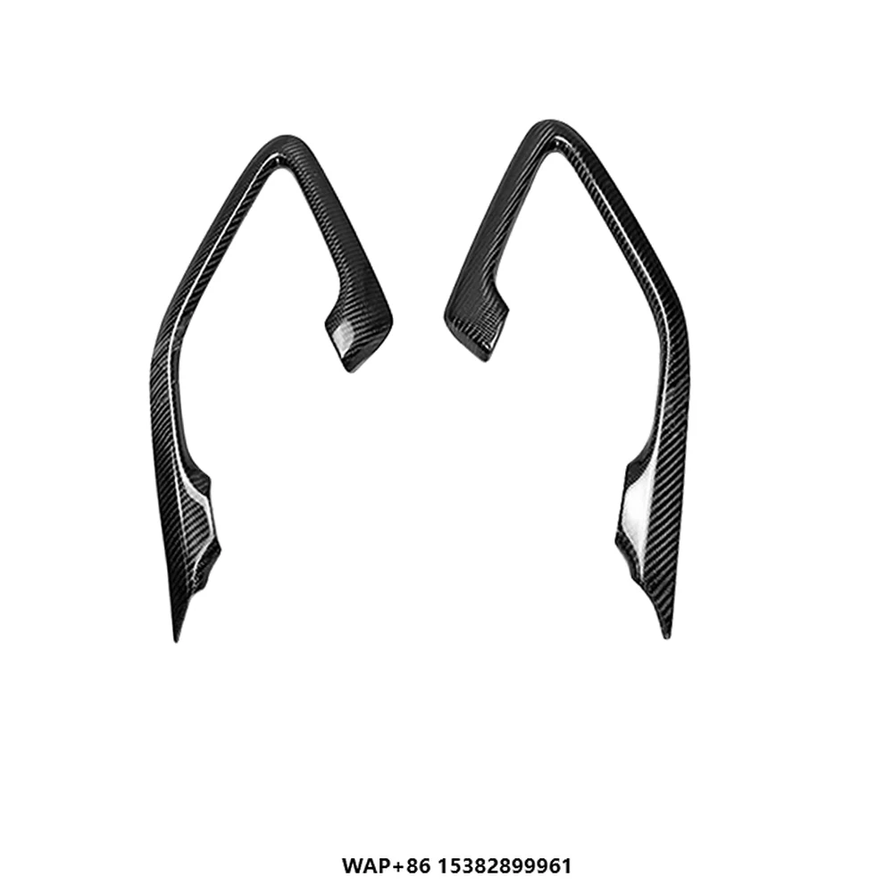 غطاء مقبض الباب الداخلي من ألياف الكربون الجافة الحقيقية لـ GT-R R35 08-16