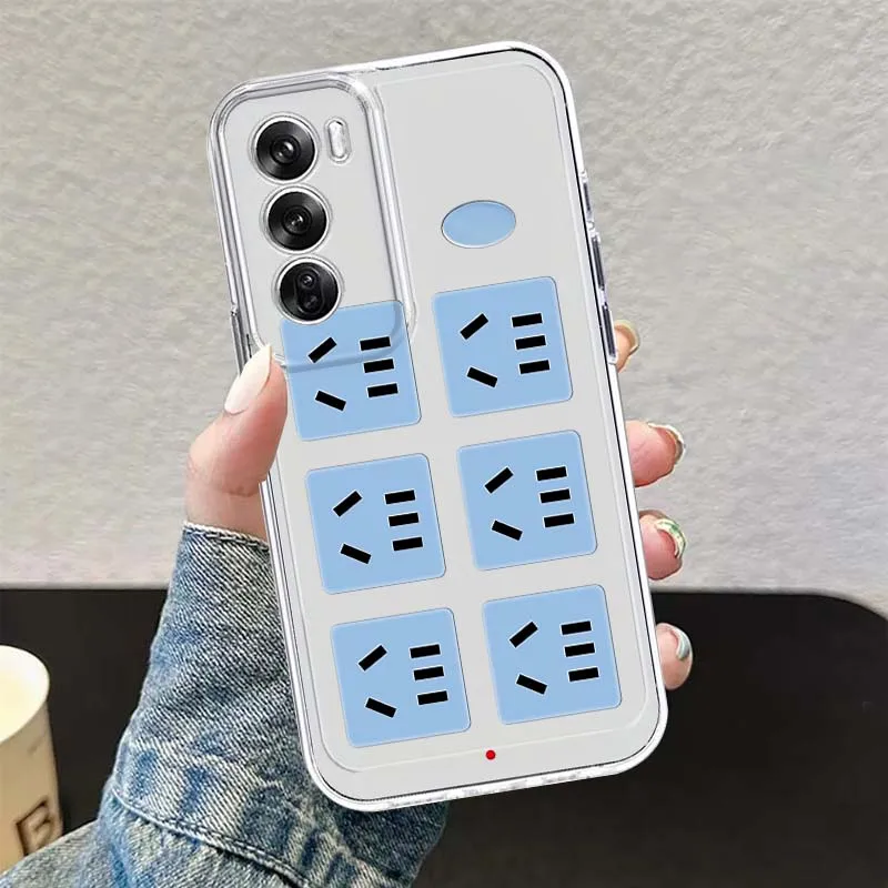 Creative Insertion Illustration For OPPO A11 A16 A55 A56 A57 A72 A52 A73 A74 A54  Find X5 X6 X7 Ultra Pro 5G Transparent Case view 5