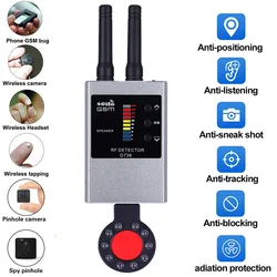 Detector de señal RF inalámbrico antiespía G738W, rastreador GPS GSM, cámara oculta, dispositivo de escucha, versión militar profesional