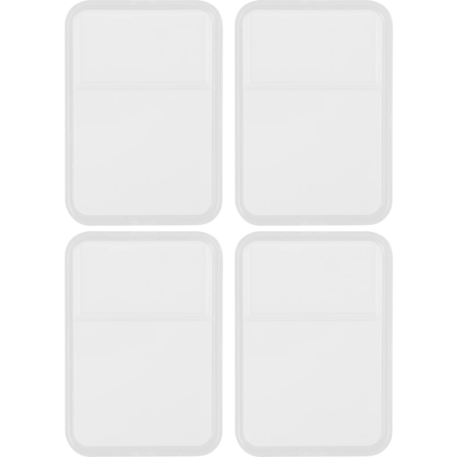 

4pcs Stamp Protection Box Transparent Plastic Storage Organizer for Collectors Clear Display Case Stamp Collecting