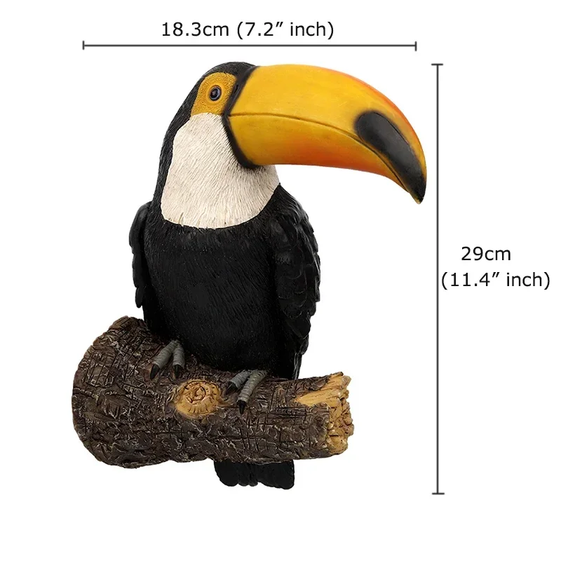 

Toucan Tree Hugger Garden Statue Nature Country Art Bird for Indoor Outdoor Tree Decorations Bird Sculpture for Lawn Yard Patio