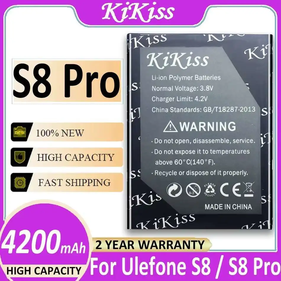 

For Ulefone S8 Pro Durable Mobile Phone Battery 4200Mah Good Low-Temperature Performance